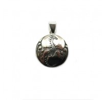 PE001399 Genuine sterling silver pendant Dragon solid hallmarked 925